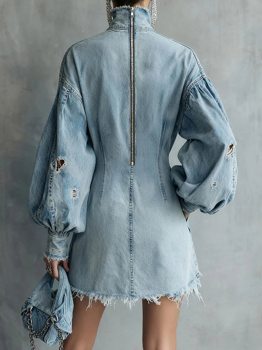 Women's Vintage Denim Mini Dress